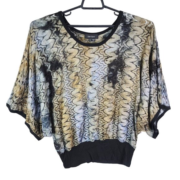 Women's Karen Kane Top Blouse Abstract Patterned Batwing Sleeve Size XL - Picture 1 of 9